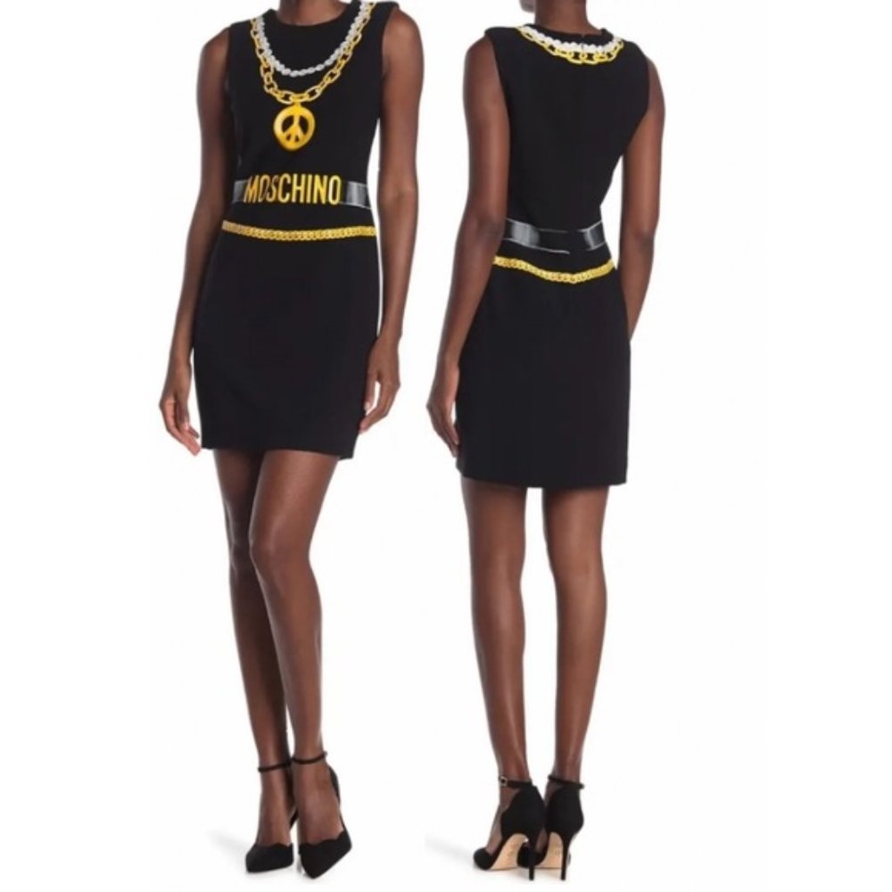 MOSCHINO  Logo Chain  Dress